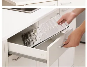 Plaque isolante anti-éclaboussures d'huile de cuisine en acier inox pour tiroir