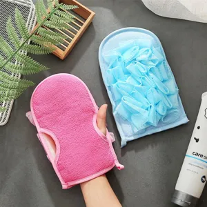 Doppelseitiger Peeling Badehandschuh Mesh Duschhandschuh Badeschwamm Für Damen Herren Tägliche Reinigung Hautpflege