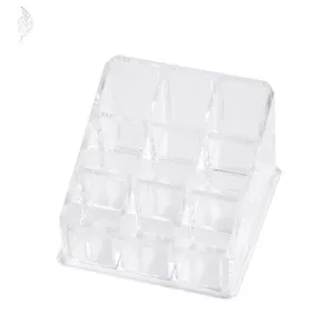 Clear acrylic 9-slot lipstick organizer desktop makeup display stand cosmetic storage box