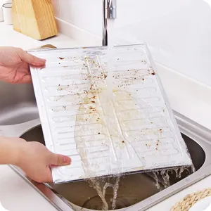 Pare-éclaboussures d'huile en aluminium pour cuisinière, plaque anti-graisse résistante.