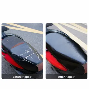 Nastro di Riparazione in Pelle Autoadesivo Impermeabile Patch Antigraffio Per Divano Seggiolino Auto Cuscino Moto Nero