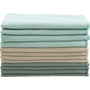Microfiber cleaning cloth fish scale design, super absorbent lint-free kitchen wipe set.