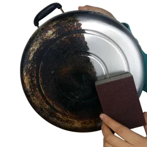 Nano emery magic sponge eraser for heavy duty kitchen pot cleaning and rust removal tool.