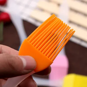 Pincel de Cocina de Silicona para BBQ Pastelería Aceite Resistente al Calor Naranja