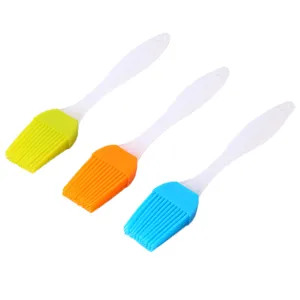 Juego de 3 brochas de silicona coloridas para cocina barbacoa repostería aceite y mante.