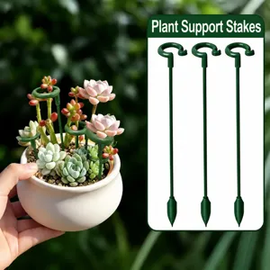 Green fiberglass plant support stakes for potted succulents and orchids anti-lodging tool