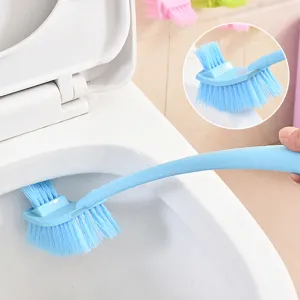Scopino per WC Domestico a Manico Lungo Spazzola per Pulizia del Bagno Spazzola per Pulizia WC Montata a Parete Senza Angoli Morti