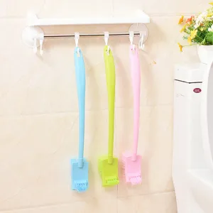Set scopino per wc a manico lungo con supporto da parete per pulizia bagno casa new