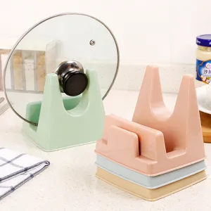 Support de Couvercle de Casserole en Plastique Plan de Travail Planche à Découper Rangement Multifonctionnel Organisateur de Cuisine