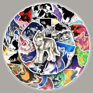 Wolf Graffiti Stickers Waterproof Vinyl Decals Cool Animal Decals For Skateboard Laptop Water Bottle Luggage