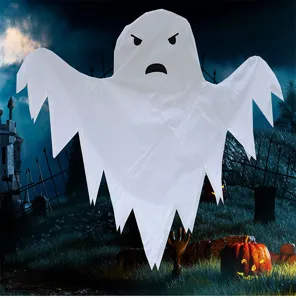Halloween weiße Geist Stoff hängende Dekoration gruselig Windsack Anhänger für Party Setup.
