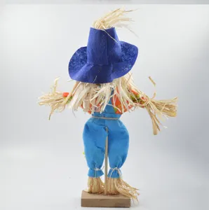 Thanksgiving decorative standing scarecrow ornament for autumn festival holiday home party decor