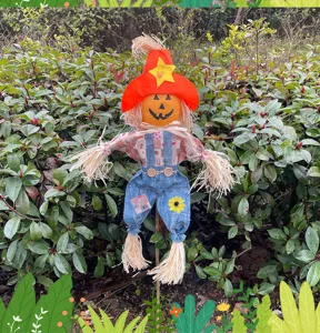 Halloween pumpkin scarecrow decoration garden outdoor party festival prop spooky cute standing doll