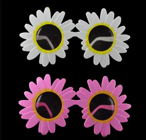 Occhiali da festa margherita divertenti simpatici forma di fiore per adulti e bambini