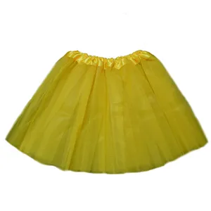 Falda tutu amarilla brillante para niños, falda de tul esponjosa para fiesta baile y disfraces.