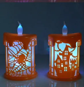 Halloween LED leuchtende Kerze Grusellicht Nachtlicht Party Feiertag Heimdekoration