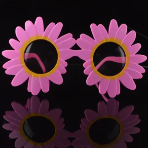 Occhiali da festa girasole divertenti oggetti di scena rosa novita occhiali da sole compleanno