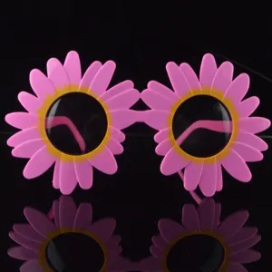 Occhiali da sole novita girasole rosa per bambini adulti divertenti accessori per feste.