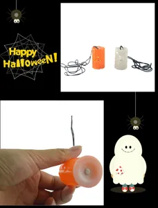 Halloween LED pumpkin ghost glowing pendant toy necklace party festival decoration supplies