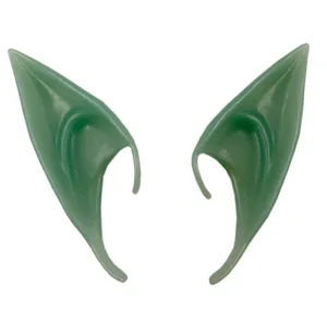 Grüne Elfenohren Cosplay Requisiten für Halloween Maskerade Kostümparty, weiche Partyaccessoires.