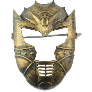 Maschera armatura in plastica per bambini, giocattolo guerriero sci-fi bronzo retrò.