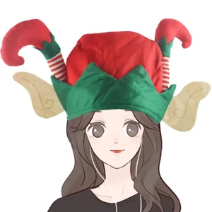 Christmas Elf Hat Holiday Headband With Striped Pants Legs And Ears Funny Cosplay Party Prop Festive Costume Accessories