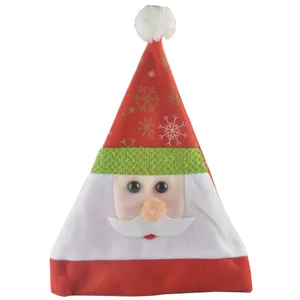 Gorro de Navidad de Terciopelo Dibujos Animados Papá Noel Muñeco de Nieve Oso Fiesta Decoración Gorro para Niños Unisex Tocado de Festival