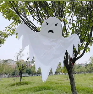 Halloween weiße hängende Geist Dekoration gruselig Windsack Anhänger für Outdoor Party Deko