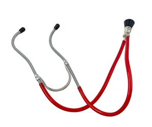 Niños juguete estetoscopio médico juego de rol disfraz médico accesorio rojo gris