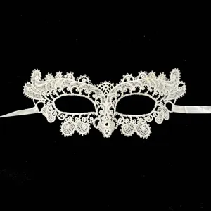 Sexy Ausschnitt Spitze Maske Und Handschuhe Kombination Für Damen Maskenball Party Kostüm Elegante Augenmaske Handgelenk Handschuhe