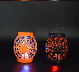 Halloween spinnenweb glow lantaarn draagbare decoratieve verlichting voor griezelfeest