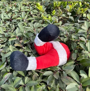 Weihnachten Elf Beine Garten Dekoration, plüschige Weihnachtsmann Bein Requisite für Hof.
