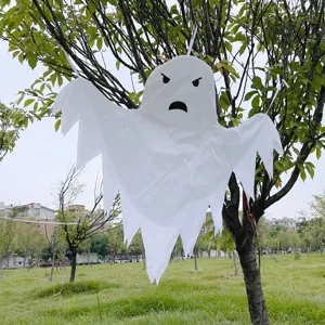 Halloween hängende weiße Geist Dekoration gruselig Windsack Geist Anhänger für Fest Party Requisite
