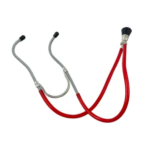 Estetoscopio de juguete medico infantil doctor juego de rol accesorio rojo gris plastico.