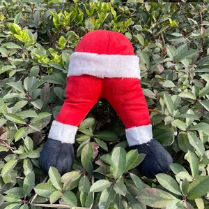 Lustige Weihnachts-Plüschbeine Dekoration für Garten, Weihnachtsbaum, Tür und Fenster.