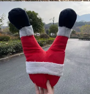 Weihnachten Elfenbeine Plüsch hängende Requisite Detail rot weiß festliche Dekoration