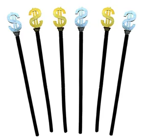 Halloween party dress up dollar sign scepter magic wand performance costume prop toy 6pcs