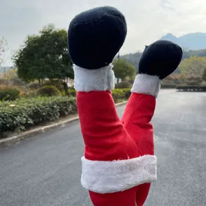 Weihnachts-Elfbeine Plüsch Dekoration für Baum Tür Fenster Außenbereich festliche Party