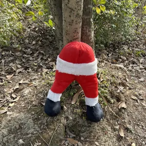 Weihnachtsmann Beine Weihnachtsbaum Dekoration Plüsch Elf Beine für Garten Deko