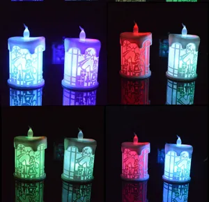 Christmas LED electronic candle light desktop decoration atmosphere night light cozy glow