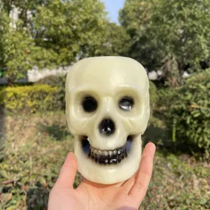Halloween lampada teschio luminosa spettrale decorazione fantasma plastica per festa oggetti.
