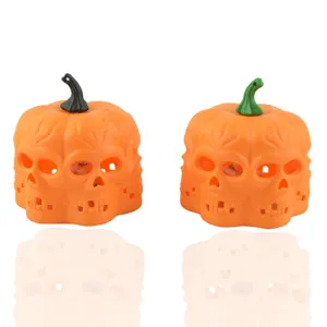 Halloween LED Glowing Pumpkin Lights Skull Face Flash Electronic Props Party Decor