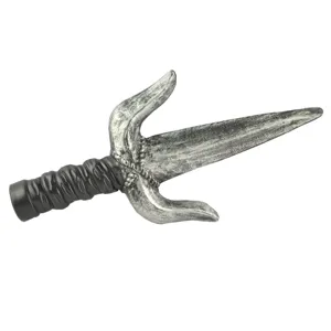 Halloween Teufel Dreizack Gabel Kunststoff Spielzeug Requisite Silber Distressed Deko Dreizack Für Bühne Performance Kostüm Party Zubehör