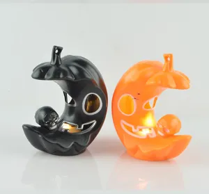 Lampe citrouille lune Halloween LED crâne veilleuse fête décoration ensemble de 2 pièces