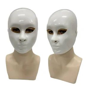 Witte gladde gezichtsmasker voor Halloween feest geest dans decoratief gezichtsmasker
