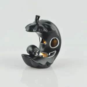 Halloween Noir Lune Crâne LED Bougie Lumière Citrouille Lumineuse Fête Décoration