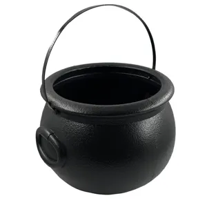 Calderone da Stregone in Plastica Nera Secchiello per Caramelle di Halloween Decorazione per Feste Mini Pentola Accessori Articoli per Feste