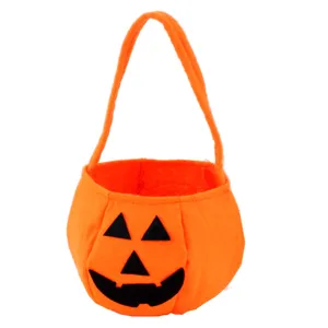 Τσάντα κολοκύθα Halloween από ποιοτικό μη υφασμένο ύφασμα για καραμέλες λεπτομέρεια πάρτι