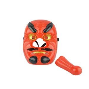 Japanese red plastic Tengu mask traditional festival cosplay costume prop party accessory