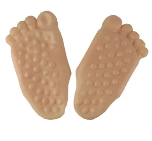 Funny giant feet slippers Halloween prank novelty costume shoes skin color rubber big feet